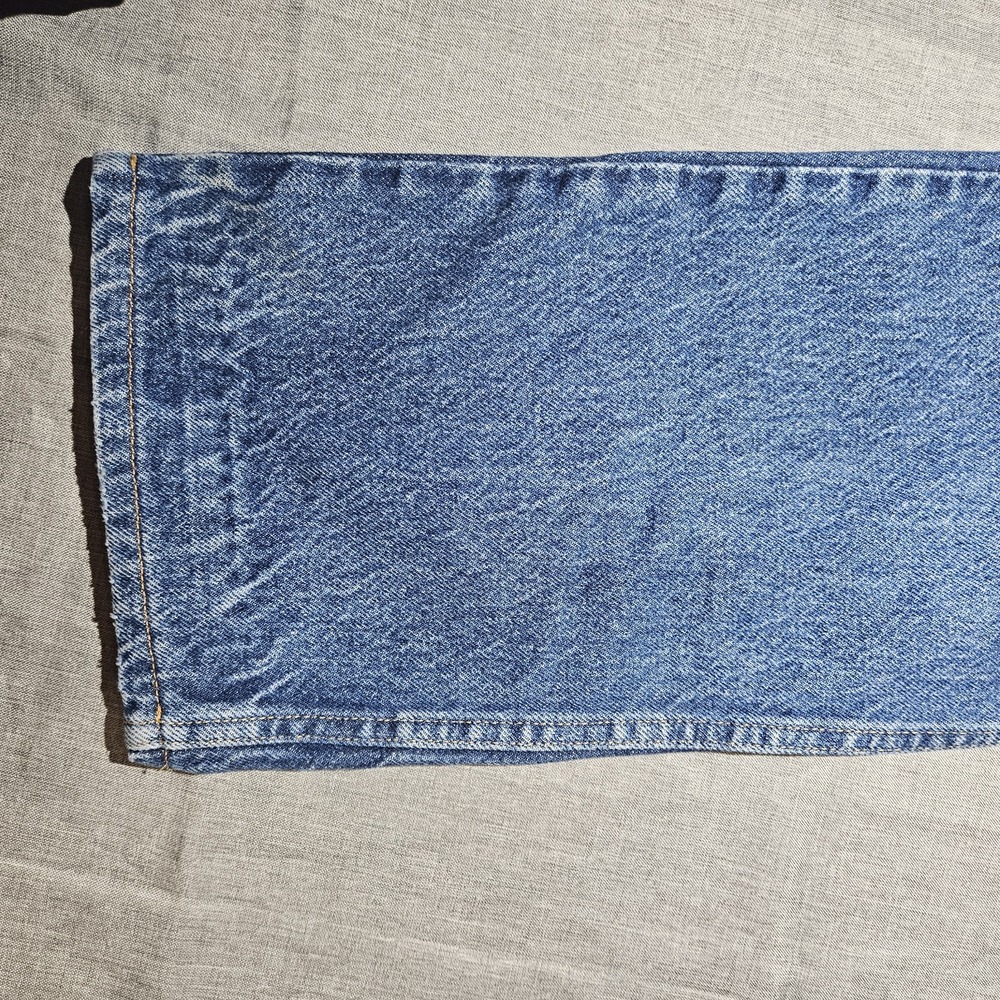 Vintage Rustler 0631 Mens Jeans 36x30 28" Hemmed Medium Wash Denim Made in USA - Picture 13 of 16